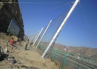Protección de la cuesta de la red de la roca, cercado de la malla de la cuerda de alambre de metal