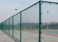 Зеленый ПВК покрыл горячую окунутую гальванизированную загородку звена цепи для школы/бассейна