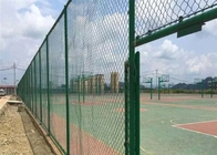 Πράσινος φράχτης με γαλβανισμένο γαλβανισμένο σύνδεσμο αλυσίδας με επίστρωση από PVC για το σχολείο / την πισίνα