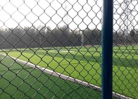 Hàng rào liên kết chuỗi mạ kẽm nhúng nóng PVC màu xanh lá cây cho trường học / hồ bơi