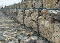 해안 보호를 위한 녹색 PVC 입히는 돌망태 상자 3mX1mX1m 현대 돌망태 벽